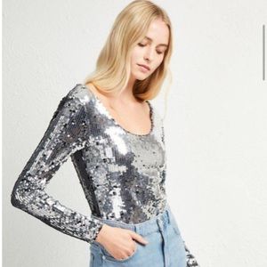French Connection Sequin Bodysuit